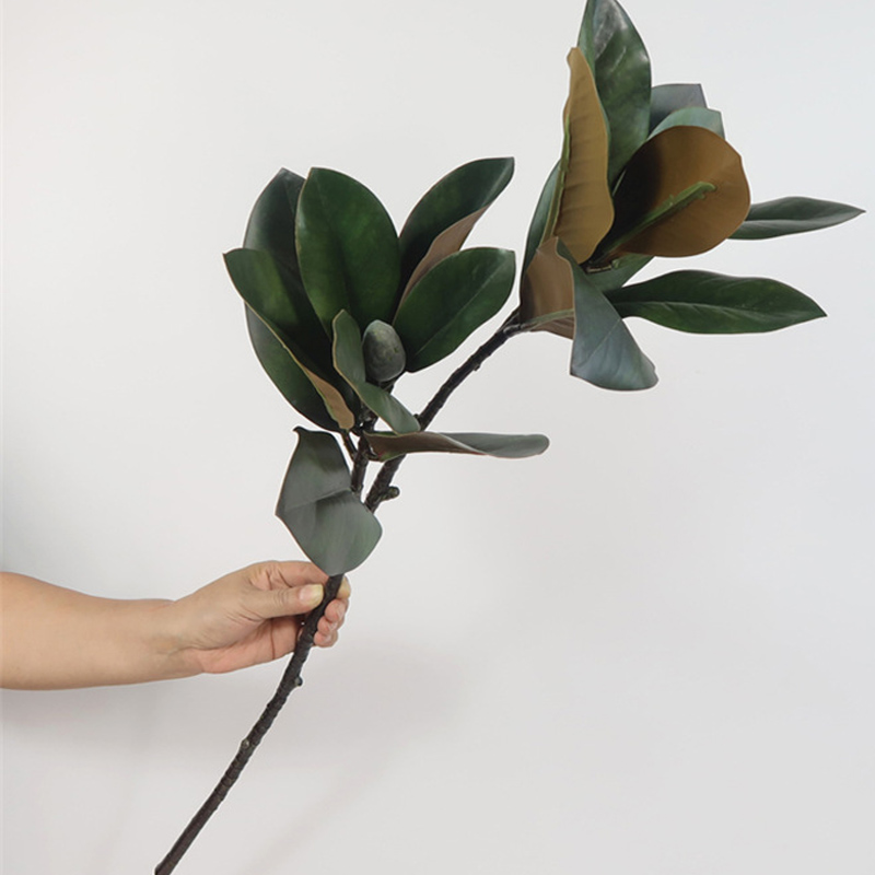 Rubber Plant Ficus - 82 ซม.ขนาดใหญ่พืชประดิษฐ์ปลอม Ficus Tree สาขาพลาสติกใบปาล์มยาง Faux