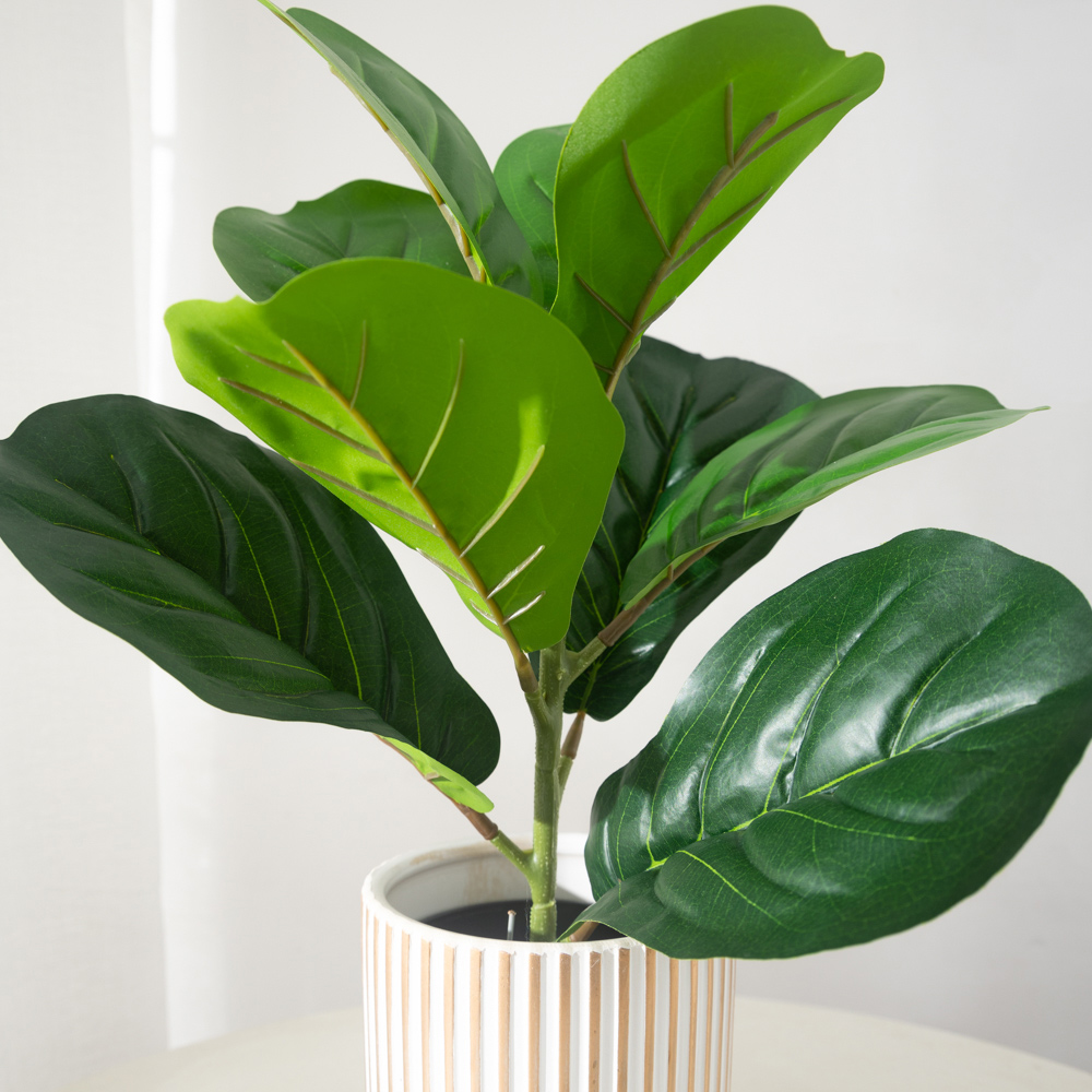 38 ซม.9 ส้อมประดิษฐ์ Ficus พืช - Rubber Plant Ficus บทวิจารณ์และราคา