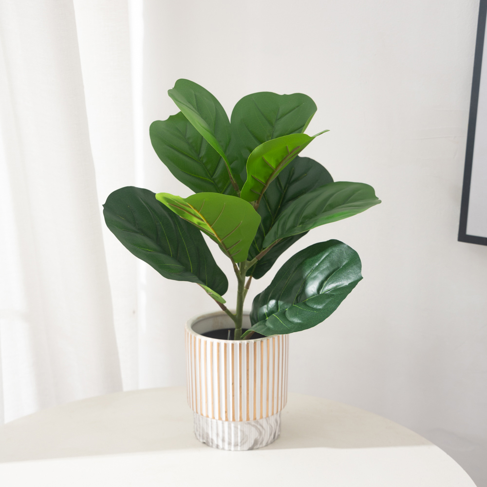 38 ซม.9 ส้อมประดิษฐ์ Ficus พืช - Rubber Plant Ficus บทวิจารณ์และราคา