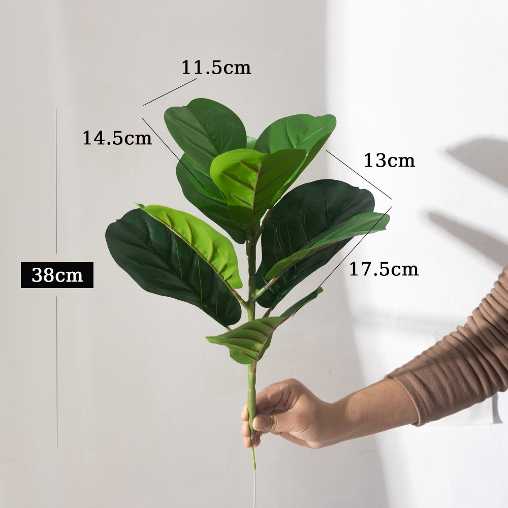 38 ซม.9 ส้อมประดิษฐ์ Ficus พืช - Rubber Plant Ficus บทวิจารณ์และราคา