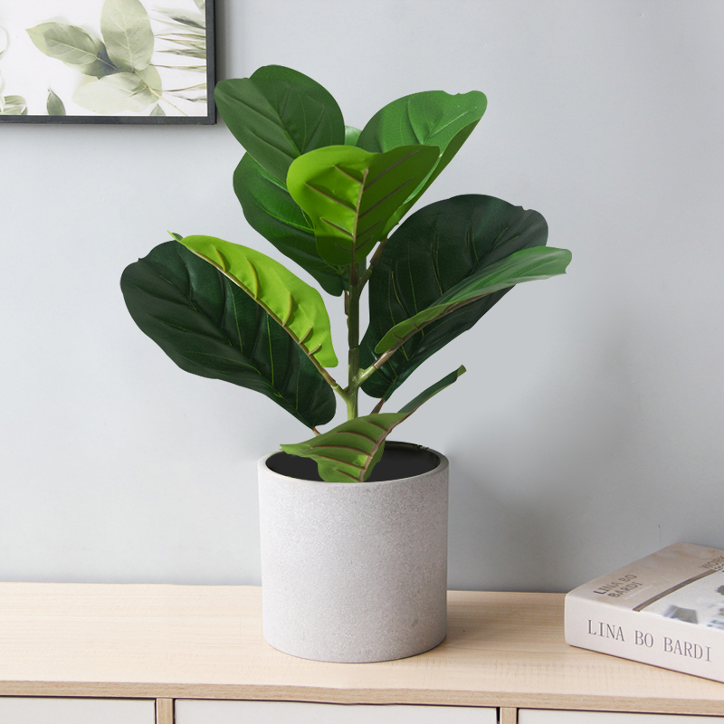 38 ซม.Ficus Tree ประดิษฐ์ Fidd - Rubber Plant Ficus บทวิจารณ์และราคา