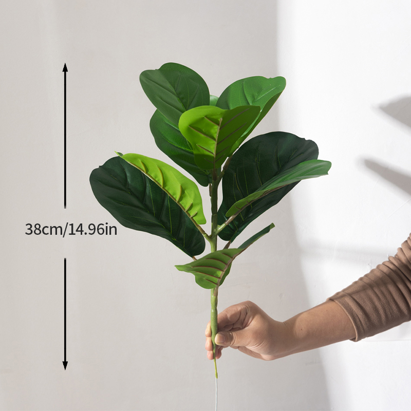38 ซม.Ficus Tree ประดิษฐ์ Fidd - Rubber Plant Ficus บทวิจารณ์และราคา