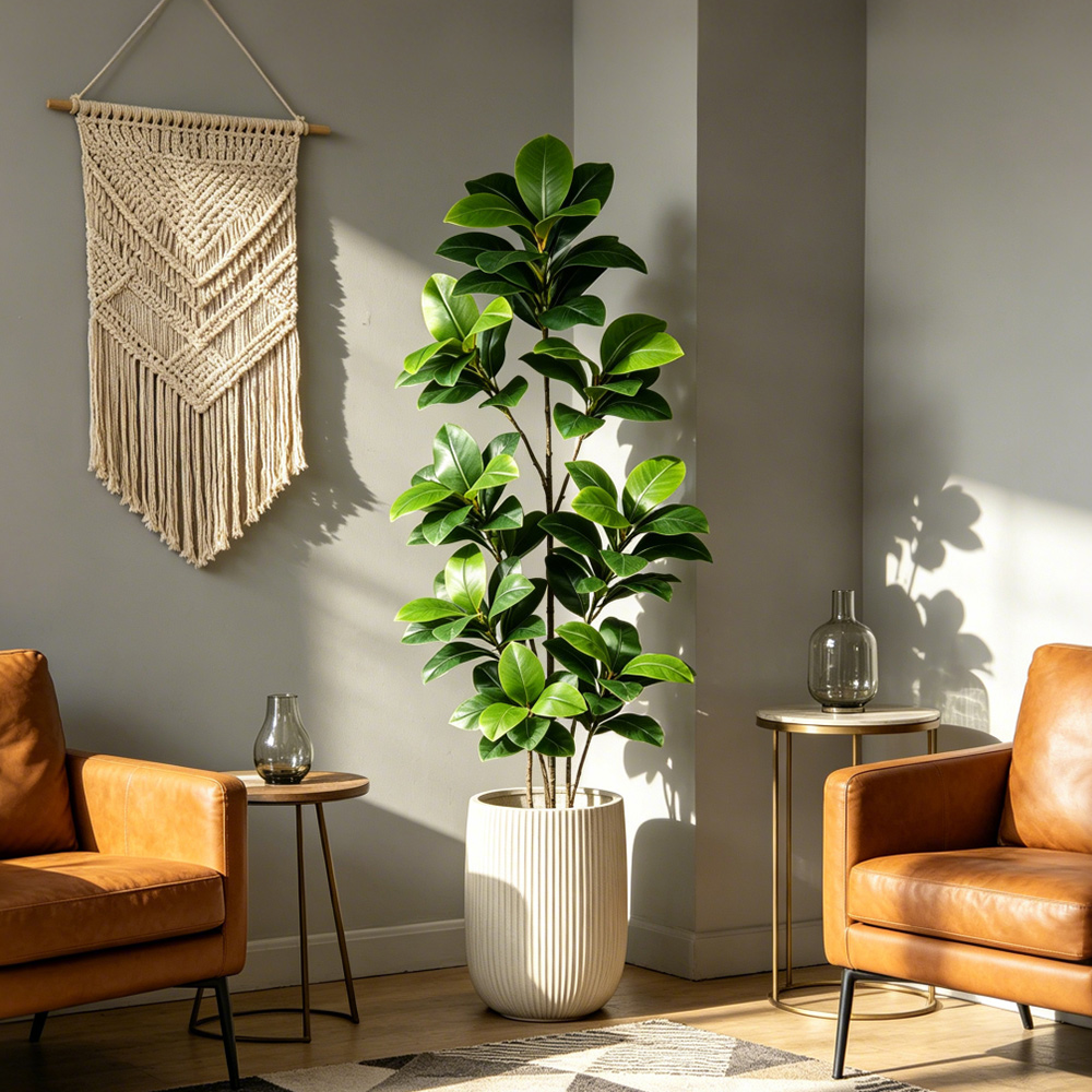 ต้นไทรประดิษฐ์ขนาดใหญ่ 74-140  - Rubber Plant Ficus บทวิจารณ์และราคา
